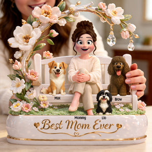 Dog & Cat Mom Acrylic Plaque - Personalized Gifts For Mothers 03totn110326 - Shaped Plaques - GoDuckee