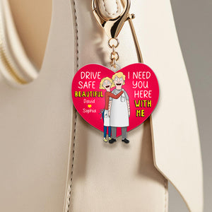 Personalized Gifts For Couple Keychain I Need You Here With Me 04QHQN050225HG - Keychains - GoDuckee