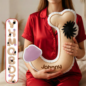 Naughty Initial Letter Custom Shaped Pillow - Personalized Gifts 01humg271225 - Pillow - GoDuckee