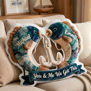 Fishing Custom Shaped Pillow - Personalized Gifts For Couples 02ohmg221225 - Pillow - GoDuckee