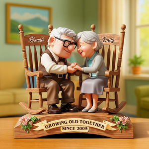 Old Couple Acrylic Plaque - Personalized Gifts For Couple 01TOPU160725 - Shaped Plaques - GoDuckee