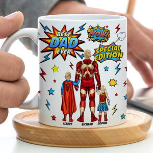 Personalized Gifts For Dad Coffee Mug Father's Day Super Dad And Kids 052ACQN200325PA - Coffee Mug - GoDuckee