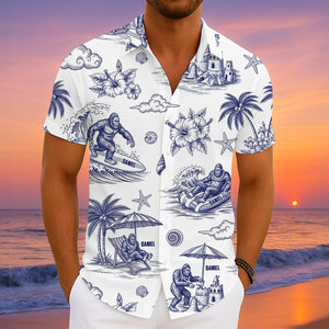 Tropical Bigfoot Hawaiian Shirt - Personalized Gifts For Bigfoot Lovers 11TOLU150725 - Hawaiian Shirts - GoDuckee