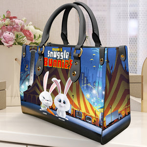 Personalized Gifts For Mom Leather Bag 06tgqn210225 Snuggle Bunny - Leather Bag - GoDuckee