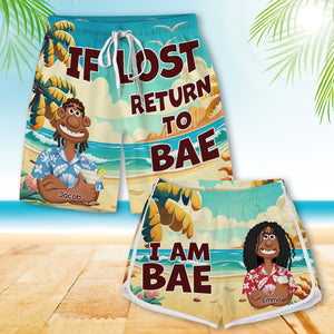 Personalized Gifts For Couple Beach Shorts Set Summer Vacation 02XQLU180125PA - Shorts and Pants - GoDuckee