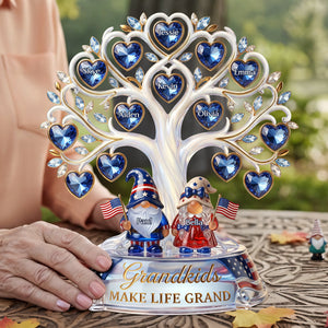 American Gnome Grandparent Acrylic Plaque - Personalized Gifts For Grandparents 02pata020426 - Shaped Plaques - GoDuckee