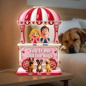 You & Me And The Dogs Light Box Personalized Gifts For Couple 01TOQN230626 - Light Box - GoDuckee