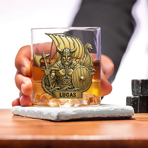 True Warriors Whiskey Glass Personalized Viking Gifts 03NATN050825 - Whiskey Glass - GoDuckee