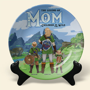 Personalized Gift For Mom Ceramic Round Plate Mother's Day The Legend Of Mom 05NAQN030425HG - Ceramic Round Plate - GoDuckee