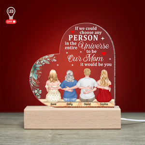 If We Could Choose Any Person To Be Our Mom It Would Be You- Personalized 3D Led Light- Gift For Mom- Mom Led Light - Led Night Light - GoDuckee