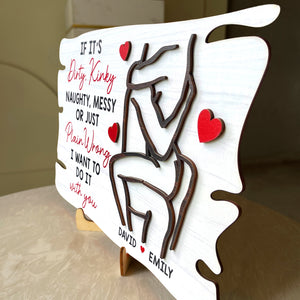 Personalized Gifts For Couple Wood Sign I Want To Do It With You - Wood Signs - GoDuckee