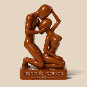 Funny Couple Acrylic Plaque Personalized Gifts For Couple 02OHQN230525 - Shaped Plaques - GoDuckee