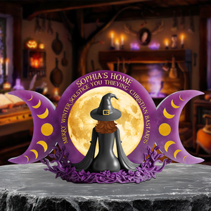 Witch Plaque - Personalized Gifts For Magic Lovers 02ohpu300525 - Shaped Plaques - GoDuckee