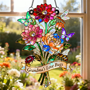 Grandma's Love Bugs Suncatcher Ornament - Personalized Mother's Day Gifts 02natn240226 - Ornament - GoDuckee