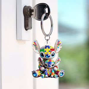 Autism Dad Keychain - Personalized Gifts For Dad 04TGQN140525 - Keychains - GoDuckee