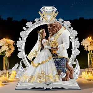 Fairy Tale Romantic Couple Wood Sign Personalized Gifts For Couple 03TGDT130625-Homacus