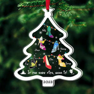If The Shoe Fits, Wear It, Gift For Family, Personalized Acrylic Ornament, Cartoon Shoes Ornament, Christmas Gift 04HTPU261023 - Ornament - GoDuckee