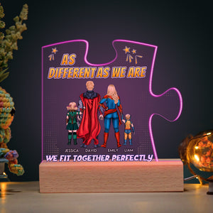 Personalized Gifts For Family LED Light We Fit Together Perfectly 03NAPU210224PA - Led Lights - GoDuckee