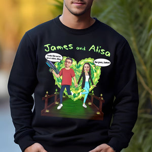 Custom Face Couple Shirt, Personalized Shirt, Valentine Gifts, Couple Gifts, 01TOPO131223 - Shirts - GoDuckee