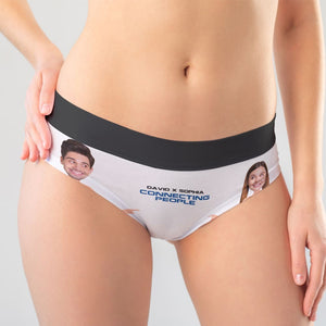 Custom Face Couple, Personalised Funny Boxer, Valentine's Day Gift for Wife or Husband - Boxer Briefs - GoDuckee