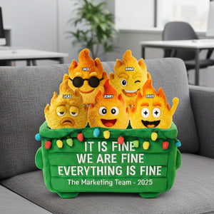 Personalized Funny Gifts For Coworkers Dumpster Fire Shaped Pillow 03natn151125 - Pillow - GoDuckee