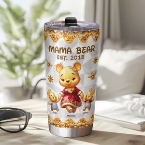 Mama Bear Tumbler - Personalized Gifts For Mom 01tgpu090425 - Tumbler Cup - GoDuckee
