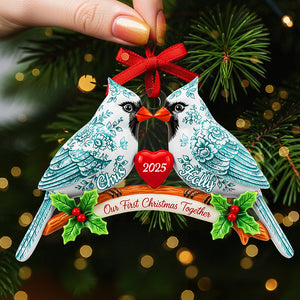 Couple Cardinal Toile de Jouy Ornament - Personalized Gifts For Couple 02pgta060925 - Ornament - GoDuckee