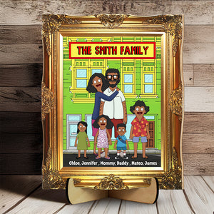 Personalized Gifts For Family Wood Sign Cartoon Family 02ACDT120225HG - Wood Sign - GoDuckee