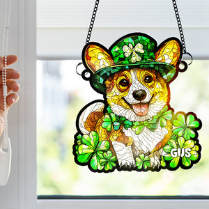 Personalized Gifts For Dog Lover Acrylic Suncatcher Patrick's Day 01XQLU180125 - Ornament - GoDuckee