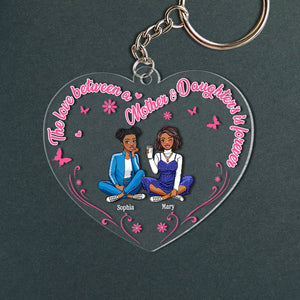 Personalized Gifts For Mom Keychain 04totn040225hh The Love Between A Mom And Daughter's Is Forever - Keychains - GoDuckee