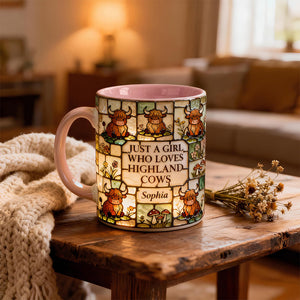 Just A Girl Who Loves Highland Cows Mug - Personalized Gifts 04HYDT170126 - Coffee Mug - GoDuckee