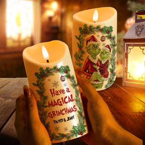 Personalized Christmas Gifts For Couple LED Candle 02pgtn210825 - Led Candle - GoDuckee