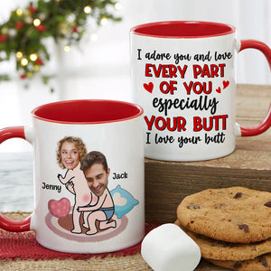 I Love Your Butt, Personalized 02NQTN291123HH Accent Mug - Coffee Mug - GoDuckee