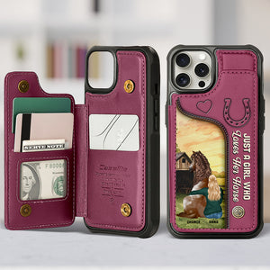 Personalized Gifts For Horse Lovers Leather Flip Wallet Phone Case 05tgqn260225tm - Phone Case - GoDuckee