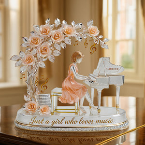 Girl Playing Piano Acrylic Plaque - Personalized Gifts For Piano Lover 01qhdt090725 - Shaped Plaques - GoDuckee