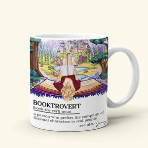 Personalized Gifts For Girl Book Lover white edge to edge mug Booktrovert 03XQMH030125TM - Coffee Mug - GoDuckee