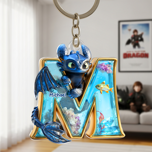 Letter Keychain - Personalized Gifts For Dragon Lovers Keychain 04tgpu100625-Homacus