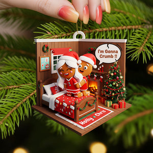 Gingerbread Couple Christmas Ornament, Personalized Gifts For Couple 03KITA160925 - Ornament - GoDuckee