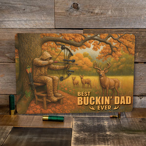 Hunting Dad Print Metal Sign - Personalized Gifts For Father 02HUQN020525 - Metal Signs - GoDuckee