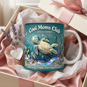Chilling Turtle Mom Coffee Mug, Personalized Gifts For Mom 03qhmg020326 - Coffee Mug - GoDuckee