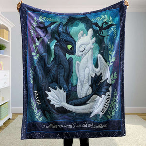 Darkness of Love Blanket - Personalized Gift For Couple 01NADT180625 - Blanket - GoDuckee