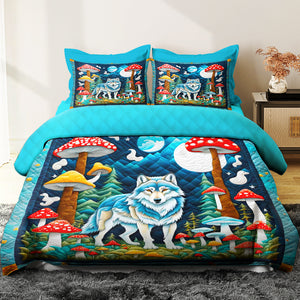 Wolf Quilt Bed Set Gifts For Wolf Lovers 04HUDT200125 - Blanket - GoDuckee