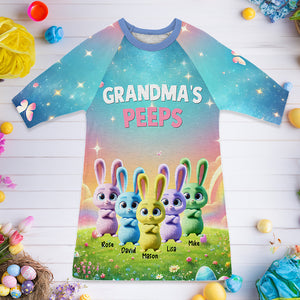 Personalized Gifts For Grandma Raglan Dress, Easter Day Bunny Peeps 01TGMH110325 - AOP Products - GoDuckee