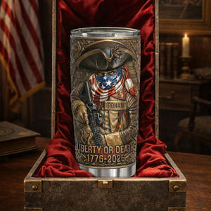 Born For Liberty 20oz Tumbler - Personalized Anniversary Gift For Patriots 02TYLU030326 - Tumbler Cup - GoDuckee