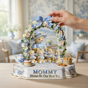 Bear Mom Toile de Jouy Acrylic Plaque - Personalized Gifts For Mother's Day Plaque 02PGMG180326 - Shaped Plaques - GoDuckee