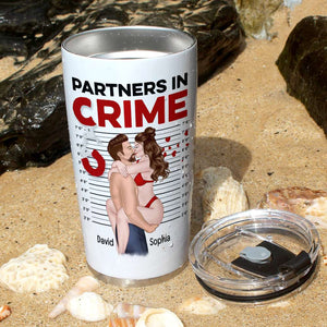 Sexy Partners In Crime, Dirty Kinky Naughty - Personalized Tumbler - Funny Gift For Couple - Tumbler Cup - GoDuckee