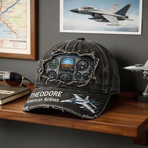 Airplane Cockpit Instrument Panel Classic Cap - Personalized Gifts For Pilot 02nadt300326 - Caps - GoDuckee