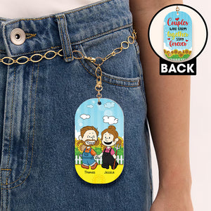 Personalized Gifts For Couple Farmer Keychain Couples Who Farm Together Stay Forever 04TOQN080225HG - Keychains - GoDuckee