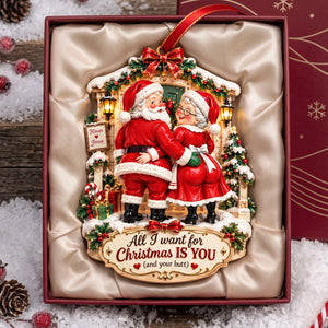 Blushy Touch Santa Couple Ornament, Personalized Gifts For Couple 02qhta160926