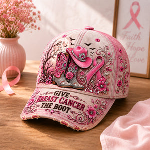 Cowgirl Breast Cancer Personalized Classic Cap 03NADH240826